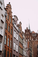 Obraz premium beautiful old houses of Gdansk city in Poland