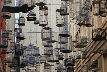 Angel Place Laneway birdcages Sydney