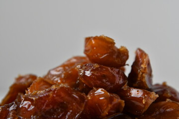 Fresh Arabian dates (Khalas dates ) isolated on white background