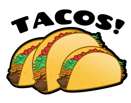 Tacos! Cartoon Illustration