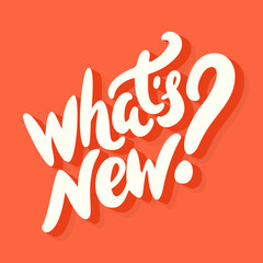  What's new. Vector lettering banner. 