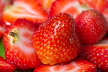 fresas  mitad