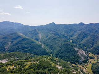 Fototapeta na wymiar Aerial view of Rhodope Mountains, Bulgaria