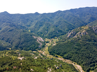 Aerial view of Rhodope Mountains, Bulgaria