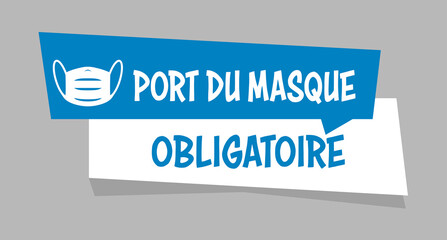 Logo port du masque obligatoire.