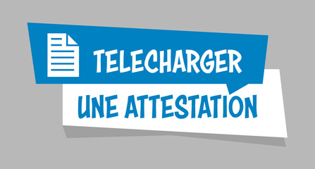 Logo télécharger une attestation.
