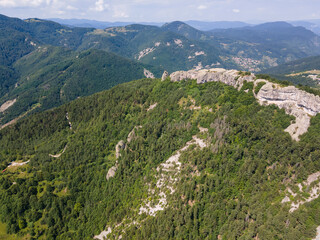 Naklejka na ściany i meble Aerial view of Rhodope Mountains, Bulgaria