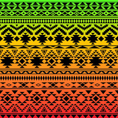 Colorful gradient rasta tribal vintage ethnic seamless pattern, geometric print, fabric, cloth design, wallpaper, wrapping. Colorful gradient rasta tribal vintage ethnic seamless pattern, geometric 