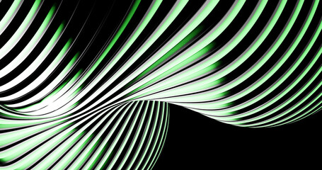Render with green curved lines and black stripes
