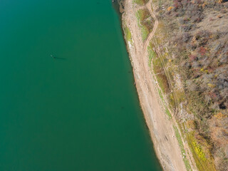 Aerial view of Ogosta Reservoir, Bulgaria