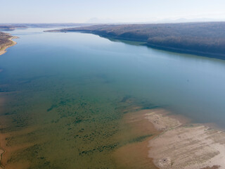 Aerial view of Ogosta Reservoir, Bulgaria