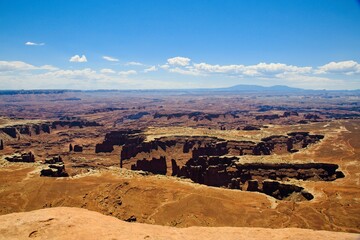 Canyonlands National Park in southeastern Utah, a dramatic desert landscape carved by the Colorado...