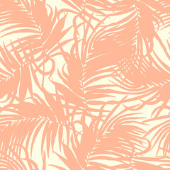 Beautifull tropical leaves branch  seamless pattern design. Tropical leaves, monstera leaf seamless floral pattern background. Trendy brazilian illustration. Spring summer design for fashion, prints