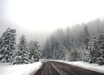 road in the snow