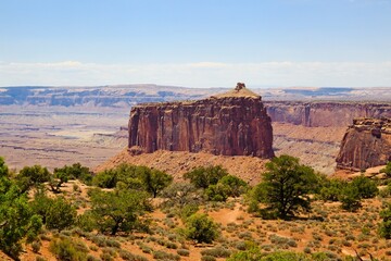 Canyonlands National Park in southeastern Utah, a dramatic desert landscape carved by the Colorado...