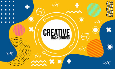 modern and trendy styled geometric background in yellow white color. design for banner, cover, website