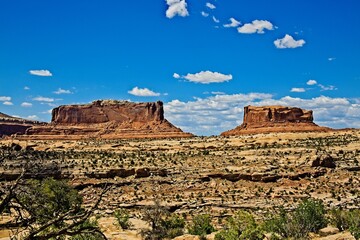 Canyonlands National Park in southeastern Utah, a dramatic desert landscape carved by the Colorado...