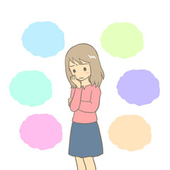 悩む若い女性