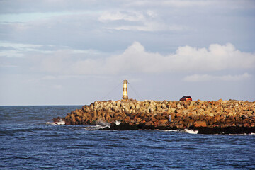 lighthouse in the sea