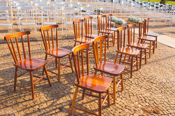 decorated space for wedding ceremony 