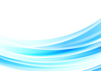 Blue blurred smooth waves abstract background. Vector design
