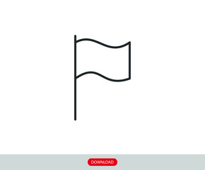 flat black glyph flag icon. Logo element illustration. flag design.