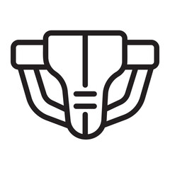 boxing shorts line icon