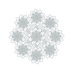 Decorative Doodle flowers in black and white for coloring book, cover or background. Hand drawn sketch for adult anti stress coloring page.-vector