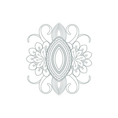 Decorative Doodle flowers in black and white for coloring book, cover or background. Hand drawn sketch for adult anti stress coloring page.-vector