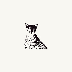cheetah vector illustration for icon, symbol or logo .cheetah logo template