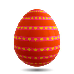 3D rendering Easter egg isolated