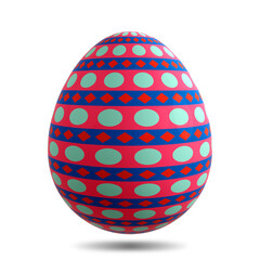 3D rendering Easter egg isolated