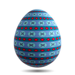 3D rendering Easter egg isolated