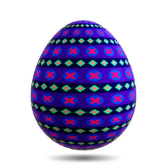 3D rendering Easter egg isolated