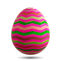 3D rendering Easter egg isolated