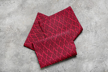 Clean napkins on grunge background