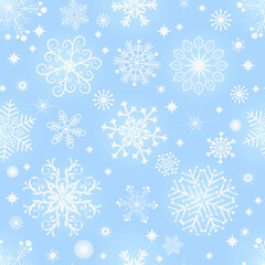 seamless background with snowflakes