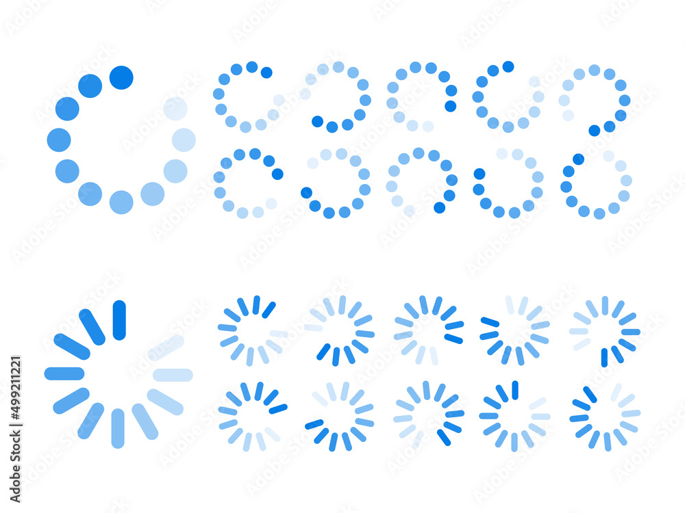 Poster progress load set loader. vector progress loading bar set. vector isolated