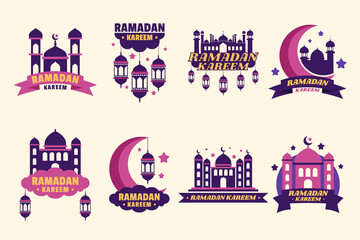Ramadan Kareem Badge Set Collection