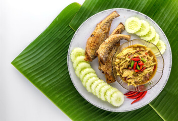 Mango chili paste with salted fish