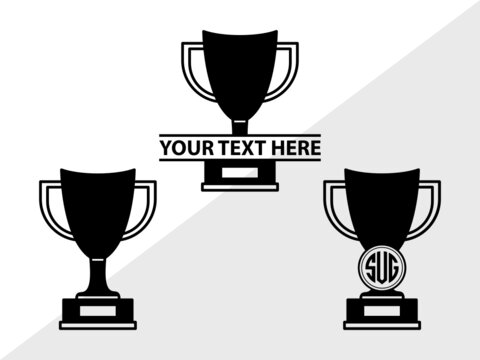 Award Trophy Monogram SVG | Trophy Cup Svg | Award Svg | Sports Svg | Trophy Star Svg | Award Trophy Clipart
