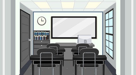 School classroom interior concept