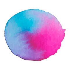 Colorful watercolor hand painted round shapes, stains, circles, blobs isolated on white. Illustration for artistic design