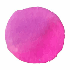 Colorful watercolor hand painted round shapes, stains, circles, blobs isolated on white. Illustration for artistic design