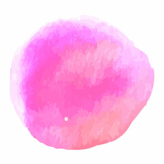 Colorful watercolor hand painted round shapes, stains, circles, blobs isolated on white. Illustration for artistic design