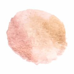 Colorful watercolor hand painted round shapes, stains, circles, blobs isolated on white. Illustration for artistic design