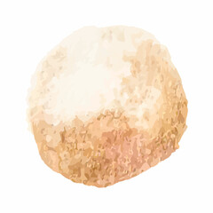 Colorful watercolor hand painted round shapes, stains, circles, blobs isolated on white. Illustration for artistic design