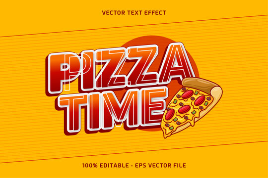 Pizza Time Vector Text Effect