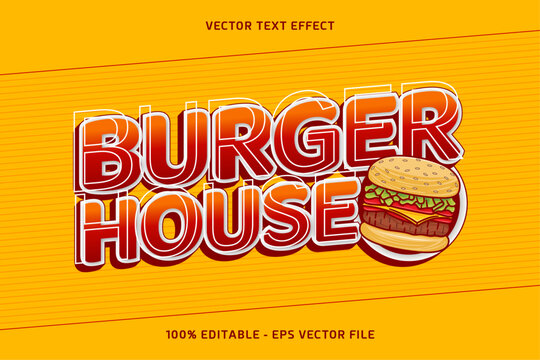Burger House Vector Text Effect