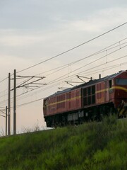 Fototapeta na wymiar malaysian electrical freight train